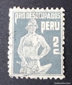 Francobolli: Impuesto Postal 1933 Perú Emisión Pro desempleados